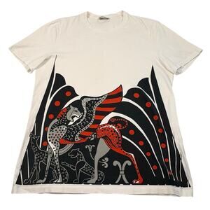 Versace Collection Graphic T-Shirt Men's M White Griffin